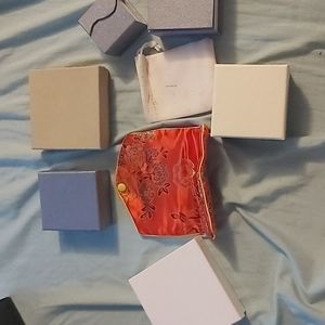 Lot of 8 jewelry boxes and pouches